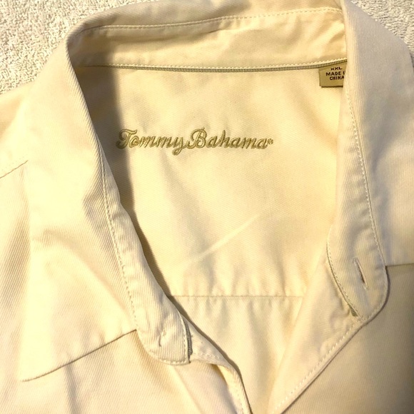 Tommy Bahama solid cream textured Long Sleeve Size XXL silk wool blend - Picture 2 of 4